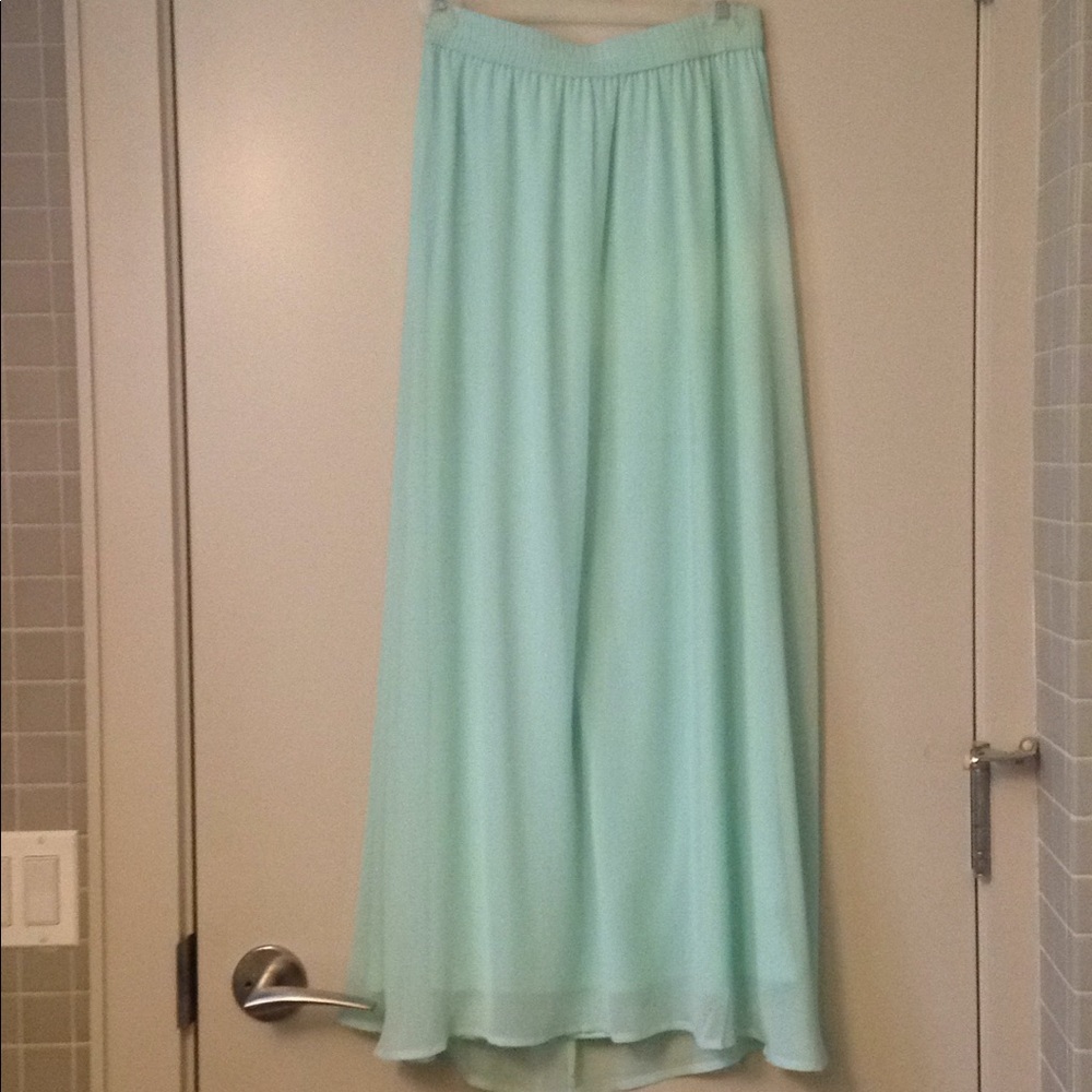 Pastel Mint green maxi skirt